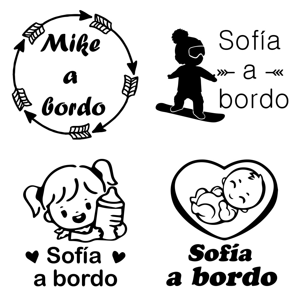 Home Decor Manufacturers - 1pc Vinyl baby a bordo colorful