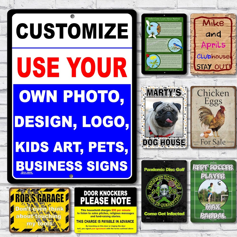 Home Decor Logo - Personalized Custom Aluminum Metal Sign with