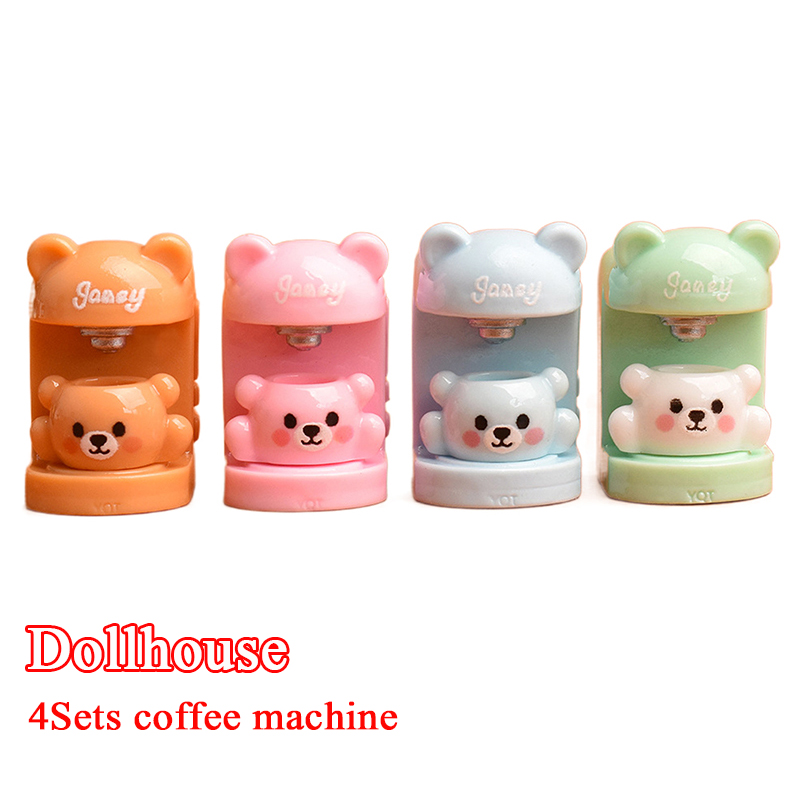 Home Decor Manufacturers - 4Set Resin Dollhouse Miniature Little Bear