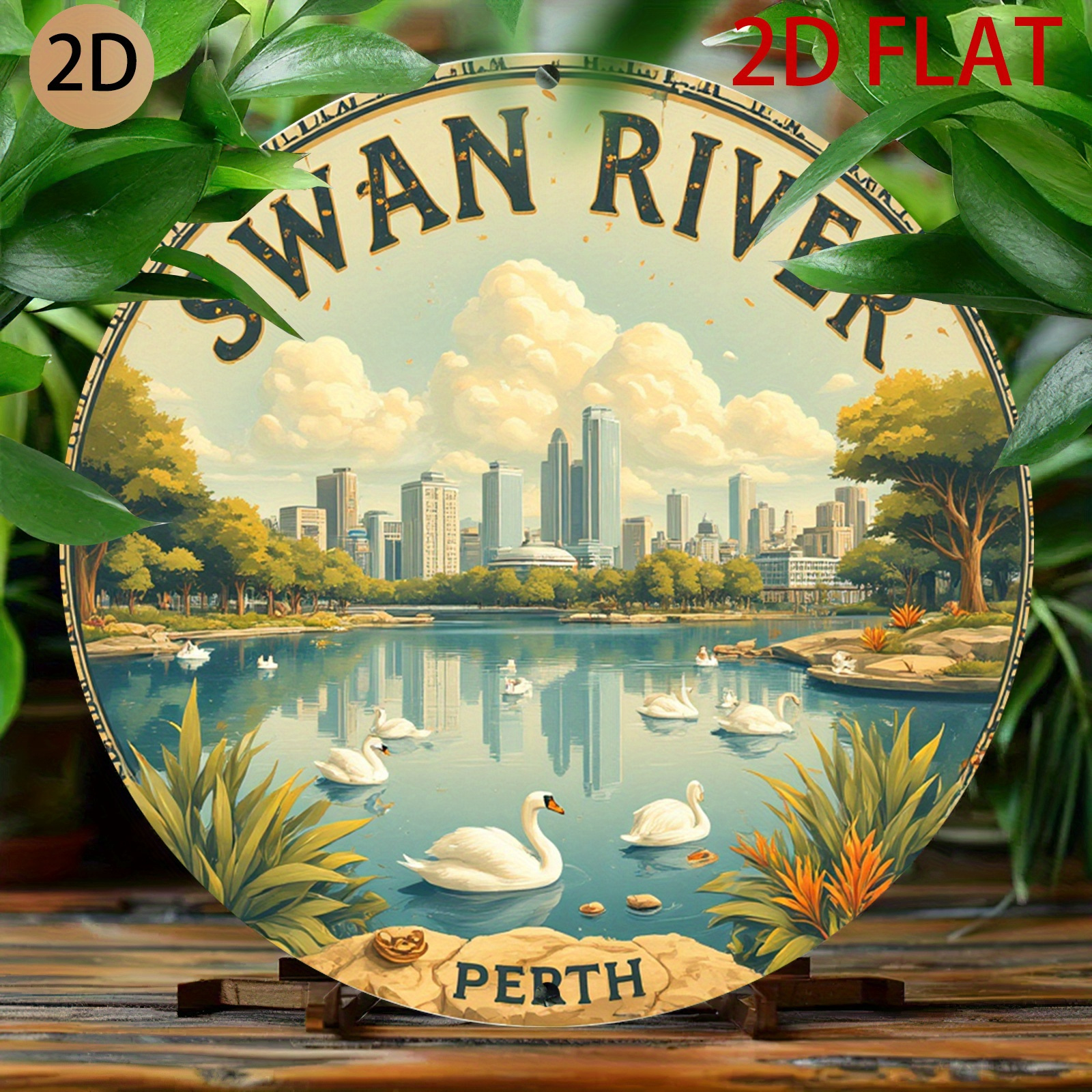Rustic style round Swan River  – обзор и цена Home Decor Logo
