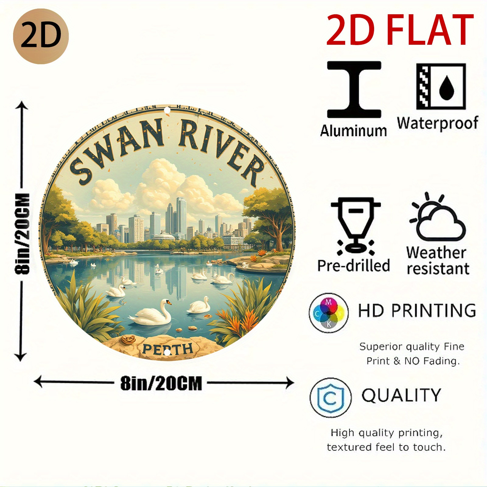Rustic style round Swan River  – обзор и цена Home Decor Logo