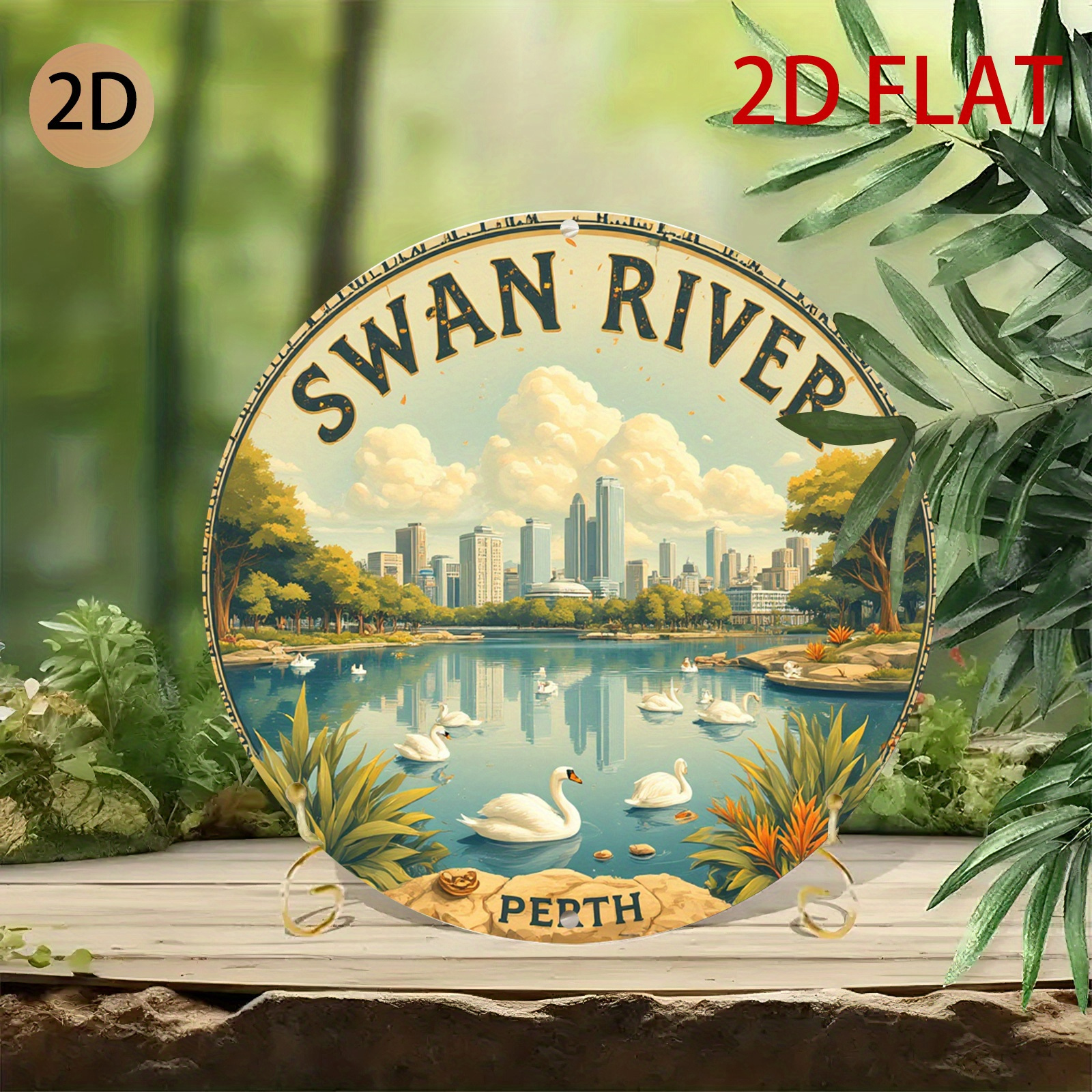 Rustic style round Swan River  – обзор и цена Home Decor Logo