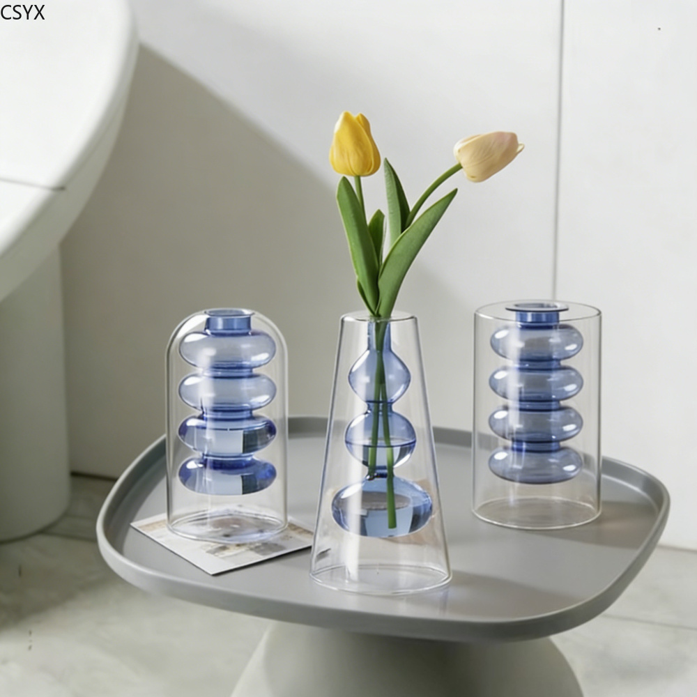 Creative Nordic Colorful Doubl – обзор и цена Glass Vase Nordic