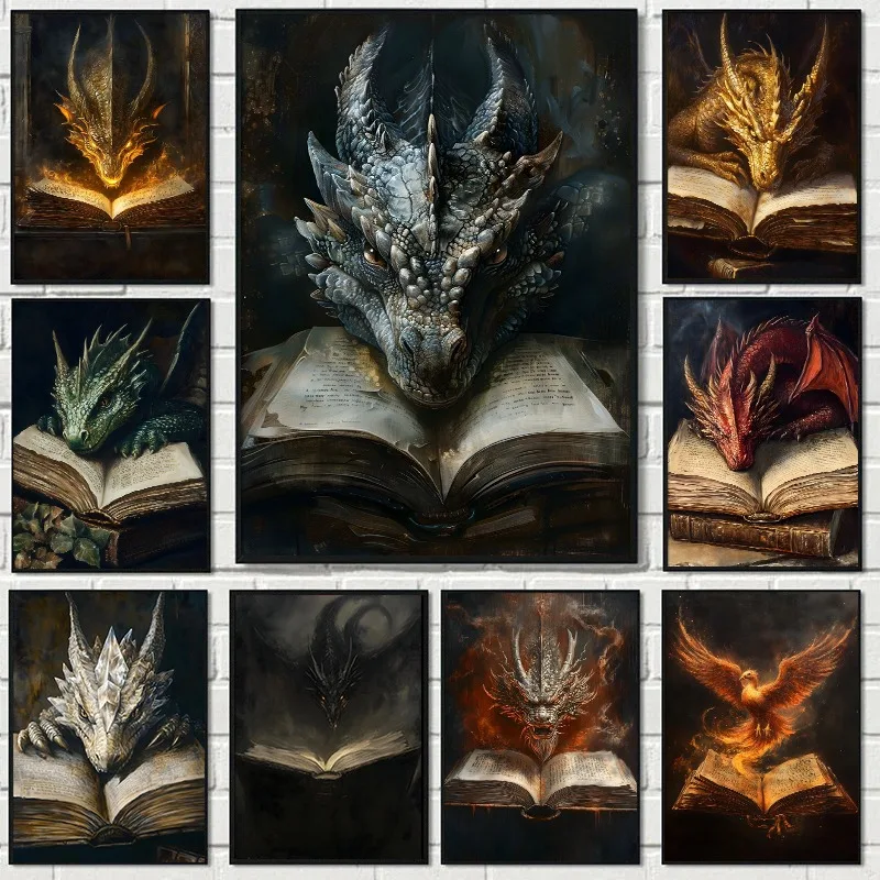 Large Dragon Reading Book Post – обзор и цена Home Decor Gothic