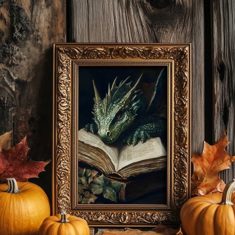 Large Dragon Reading Book Post – обзор и цена Home Decor Gothic