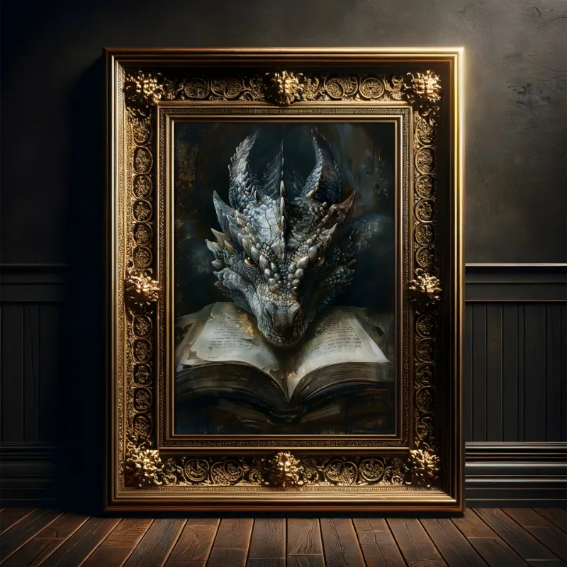 Large Dragon Reading Book Post – обзор и цена Home Decor Gothic