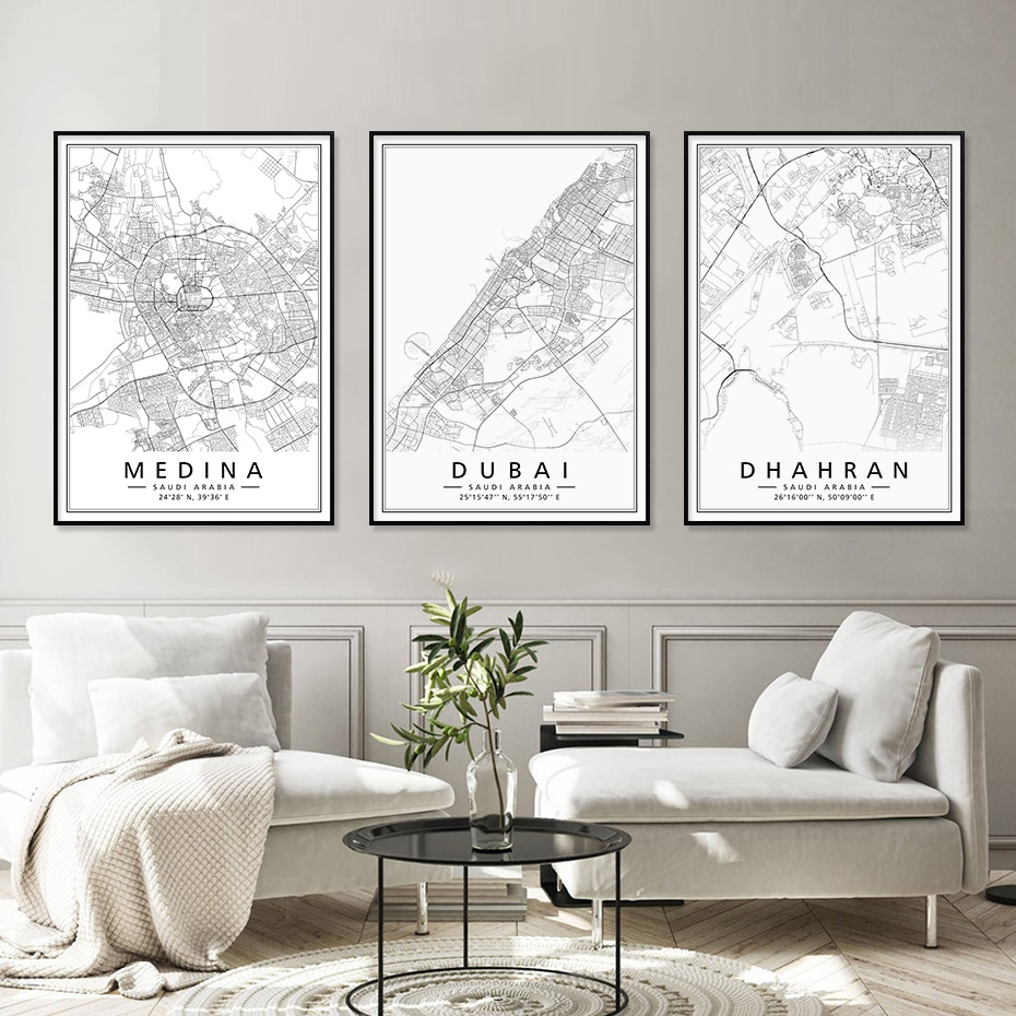 Saudi Arabia City Map Dammam M – обзор и цена Home Decor Dubai