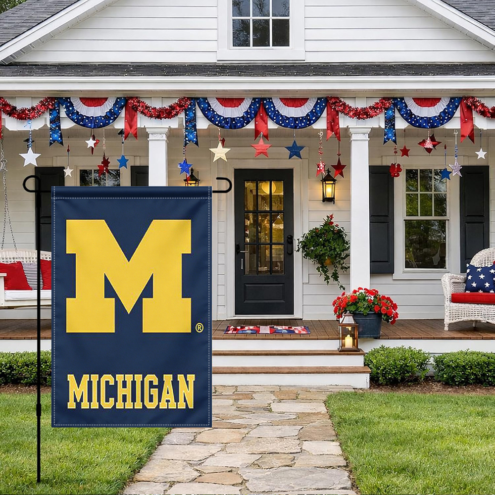 1PC, Michigan Wolverines Garde – обзор и цена Home Decor Logo