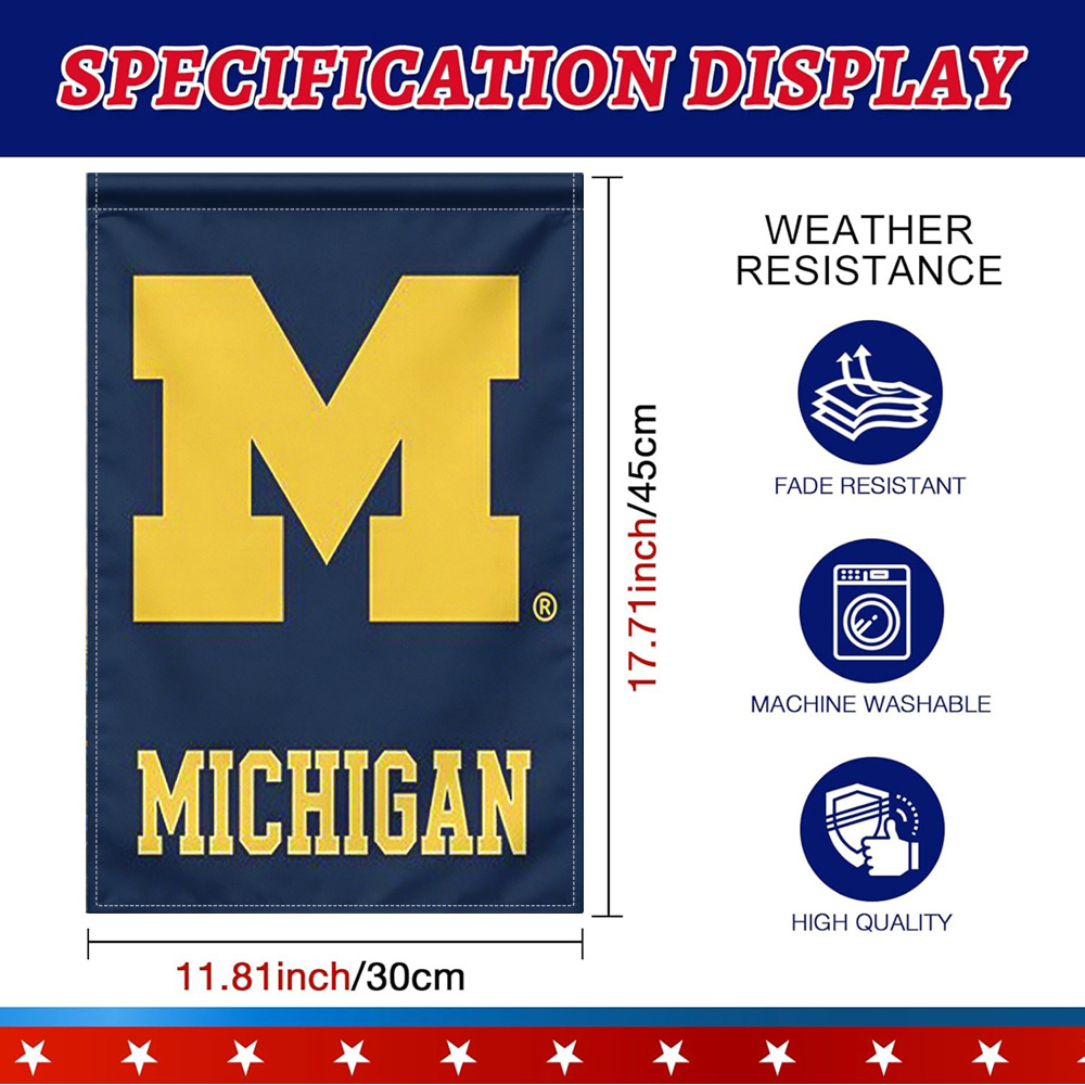 1PC, Michigan Wolverines Garde – обзор и цена Home Decor Logo