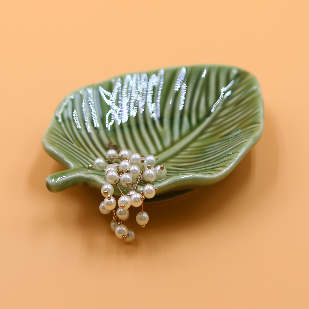1Pcs Leaf-Shaped Jewelry Organ – обзор и цена Ceramic Trinket Dish