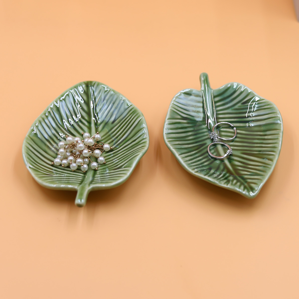 1Pcs Leaf-Shaped Jewelry Organ – обзор и цена Ceramic Trinket Dish
