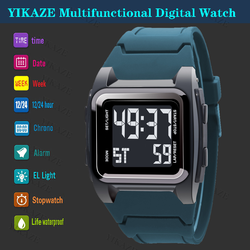 YIKAZE Men's Digital Watch 50M – обзор и цена Vintage Alarm Clock