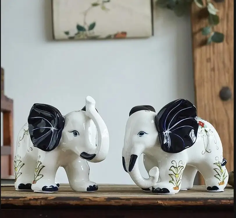 Blue and White Elephant Orname – обзор и цена Home Decor Modern Organic