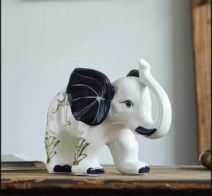 Blue and White Elephant Orname – обзор и цена Home Decor Modern Organic