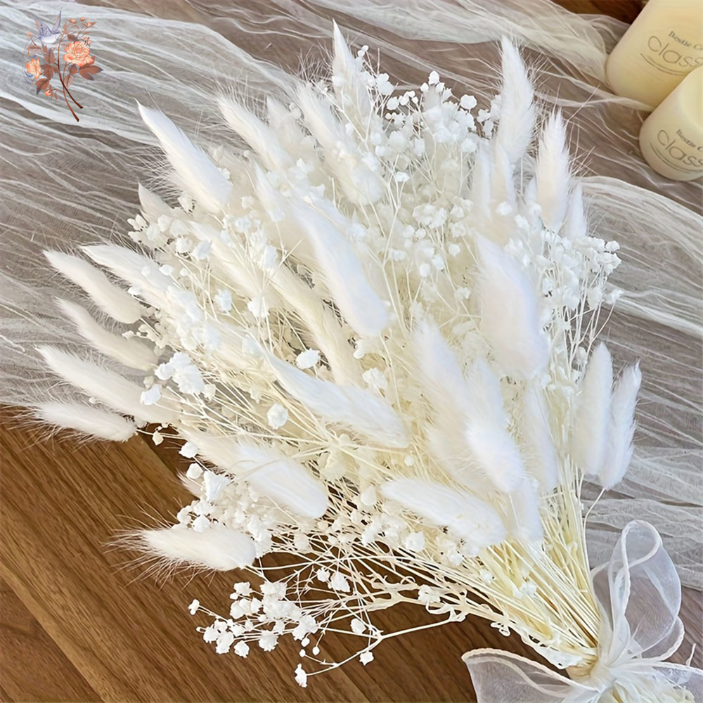 54Pcs White Dried Flower Brida – обзор и цена Dried Flower Bouquet