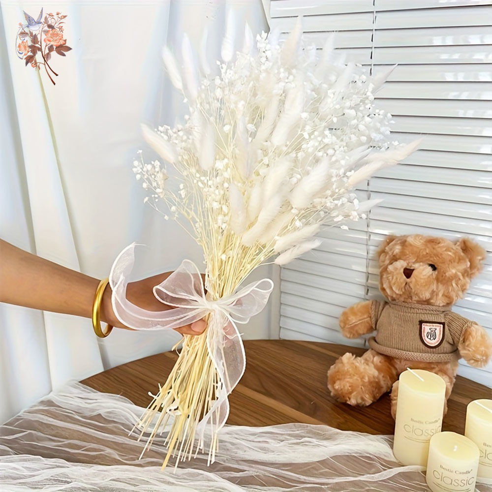 54Pcs White Dried Flower Brida – обзор и цена Dried Flower Bouquet