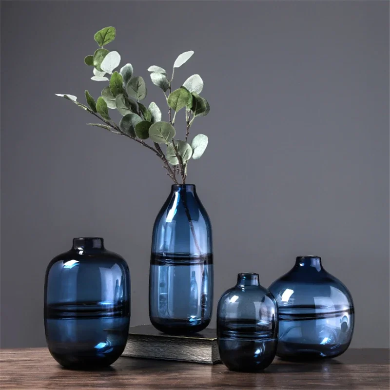 Minimalist Blue Black Glass Va – обзор и цена Glass Vase Nordic