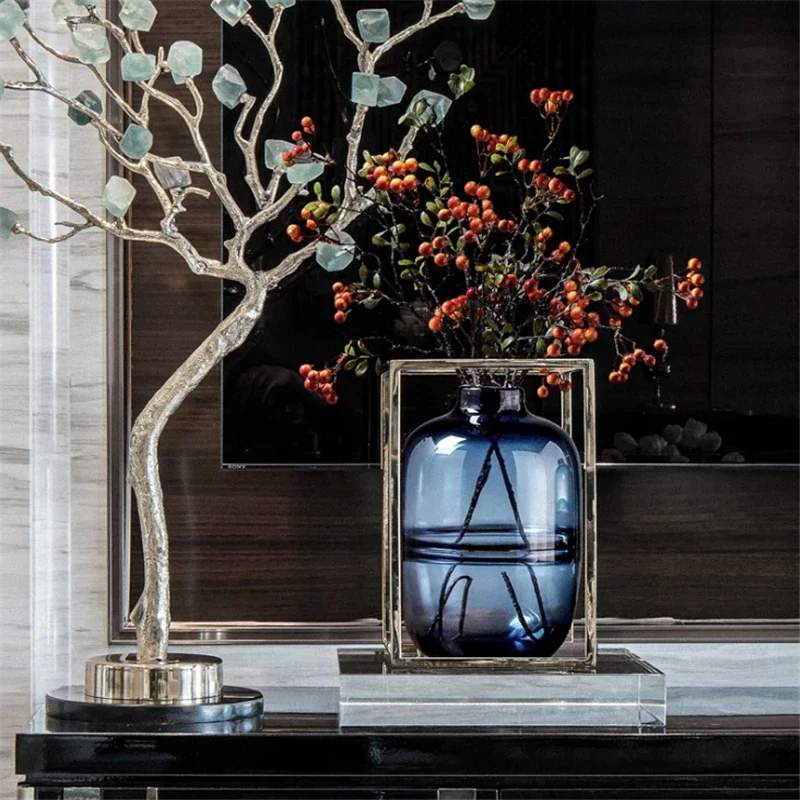 Minimalist Blue Black Glass Va – обзор и цена Glass Vase Nordic