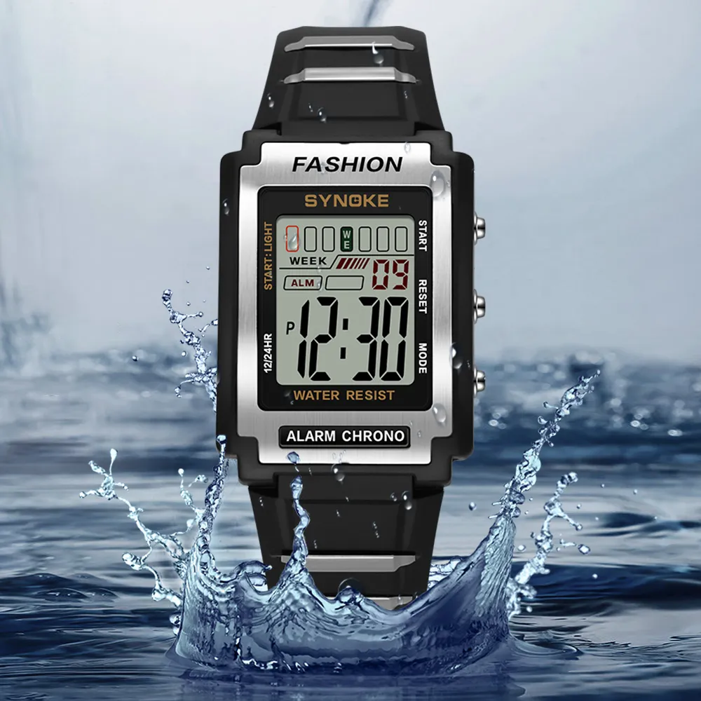SYNOKE Men Rectangular Sports  – обзор и цена Vintage Alarm Clock
