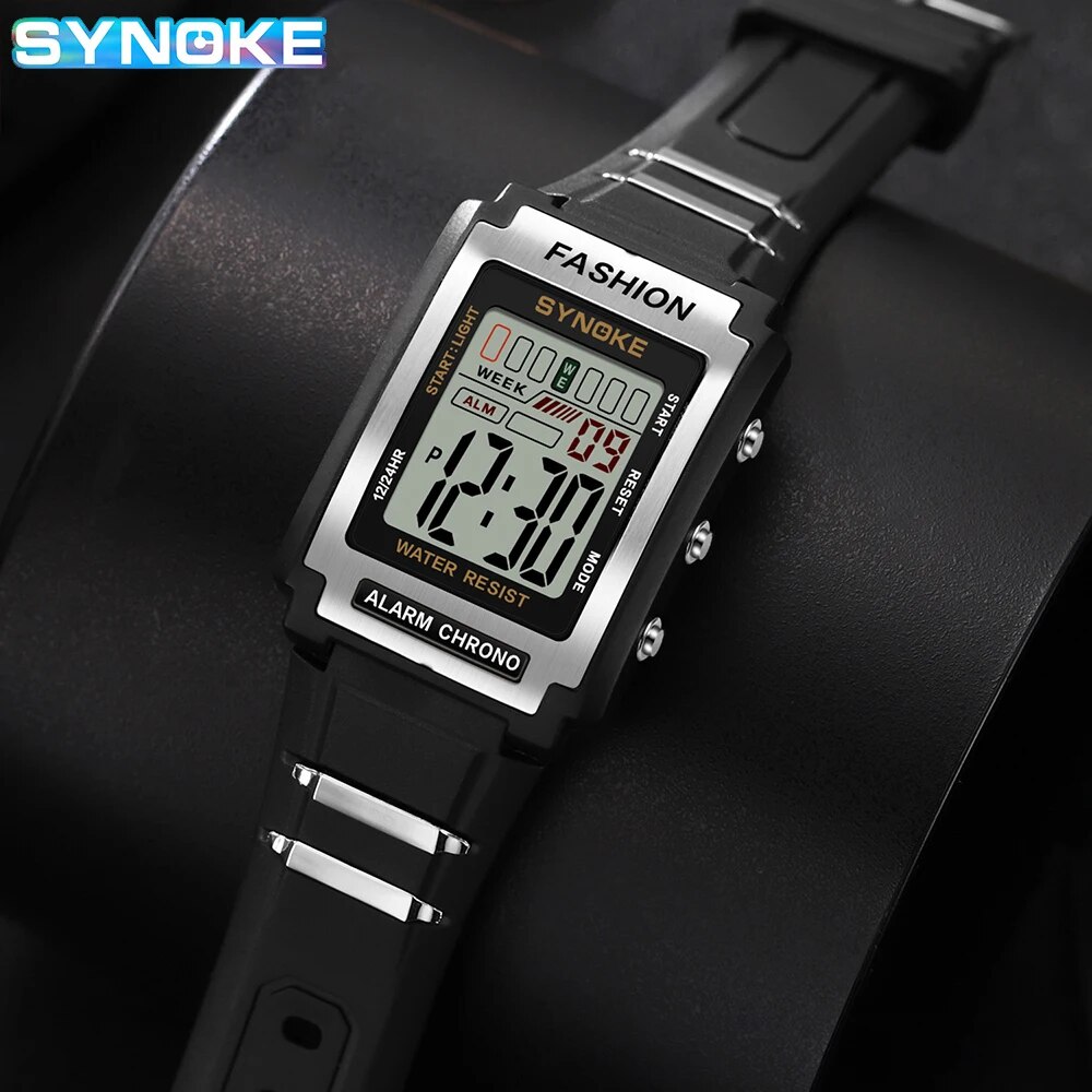 SYNOKE Men Rectangular Sports  – обзор и цена Vintage Alarm Clock