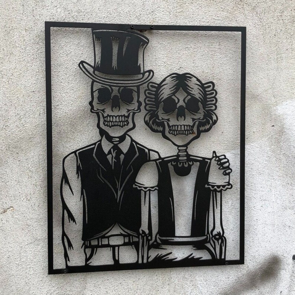 Gothic Skeleton Couple Metal W – обзор и цена Home Decor Gothic