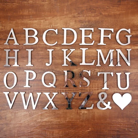 10CM 3D Mirror Letters Wall St – обзор и цена Home Decor Logo