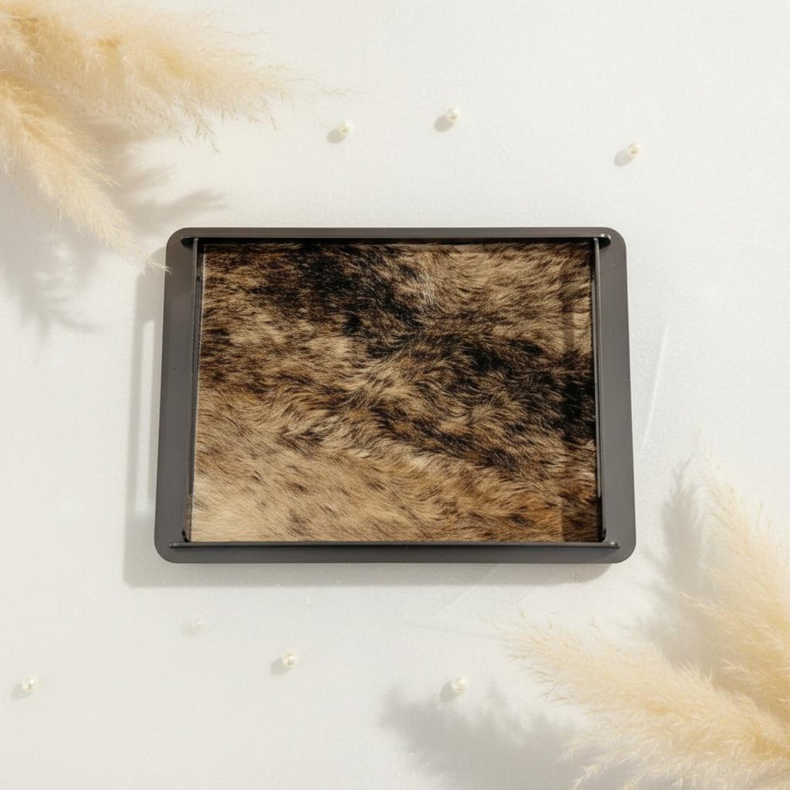 Horsehair Decorative Tray Crea – обзор и цена Vanity Home Decor