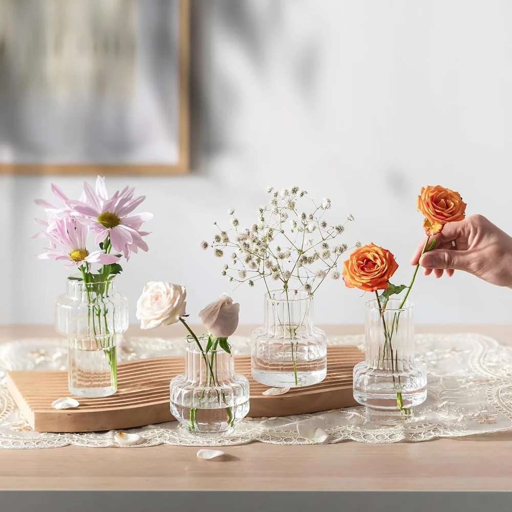 4pcs Creative Transparent Vase – обзор и цена Glass Vase Nordic