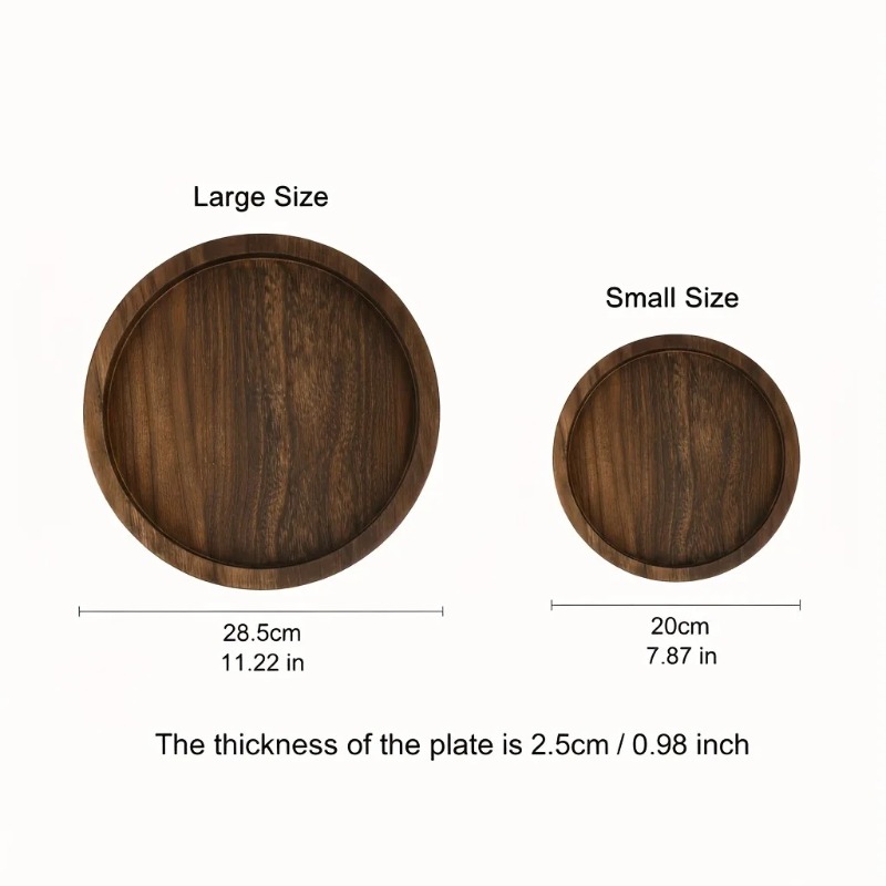 Rustic Round Wooden Serving Tr – обзор и цена Vanity Home Decor