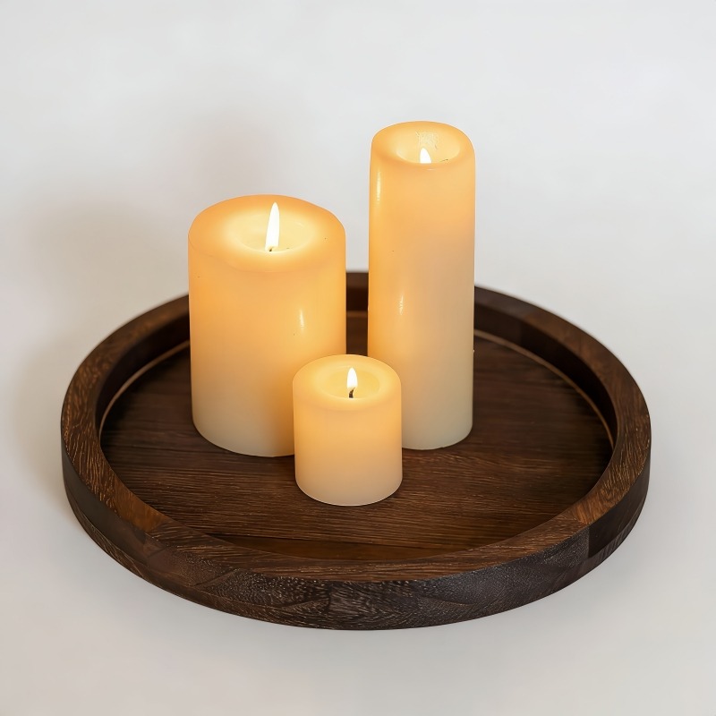 Rustic Round Wooden Serving Tr – обзор и цена Vanity Home Decor