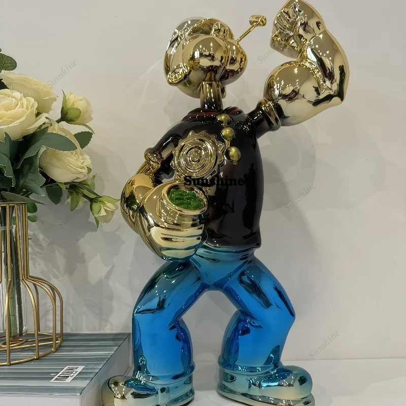 Electroplated Popeye Figurine  – обзор и цена Home Decor Modern Organic