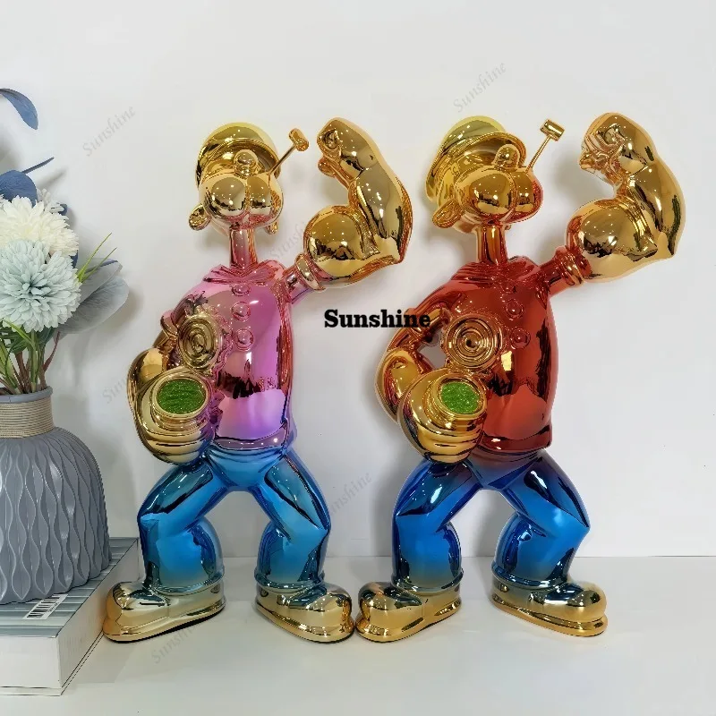 Electroplated Popeye Figurine  – обзор и цена Home Decor Modern Organic