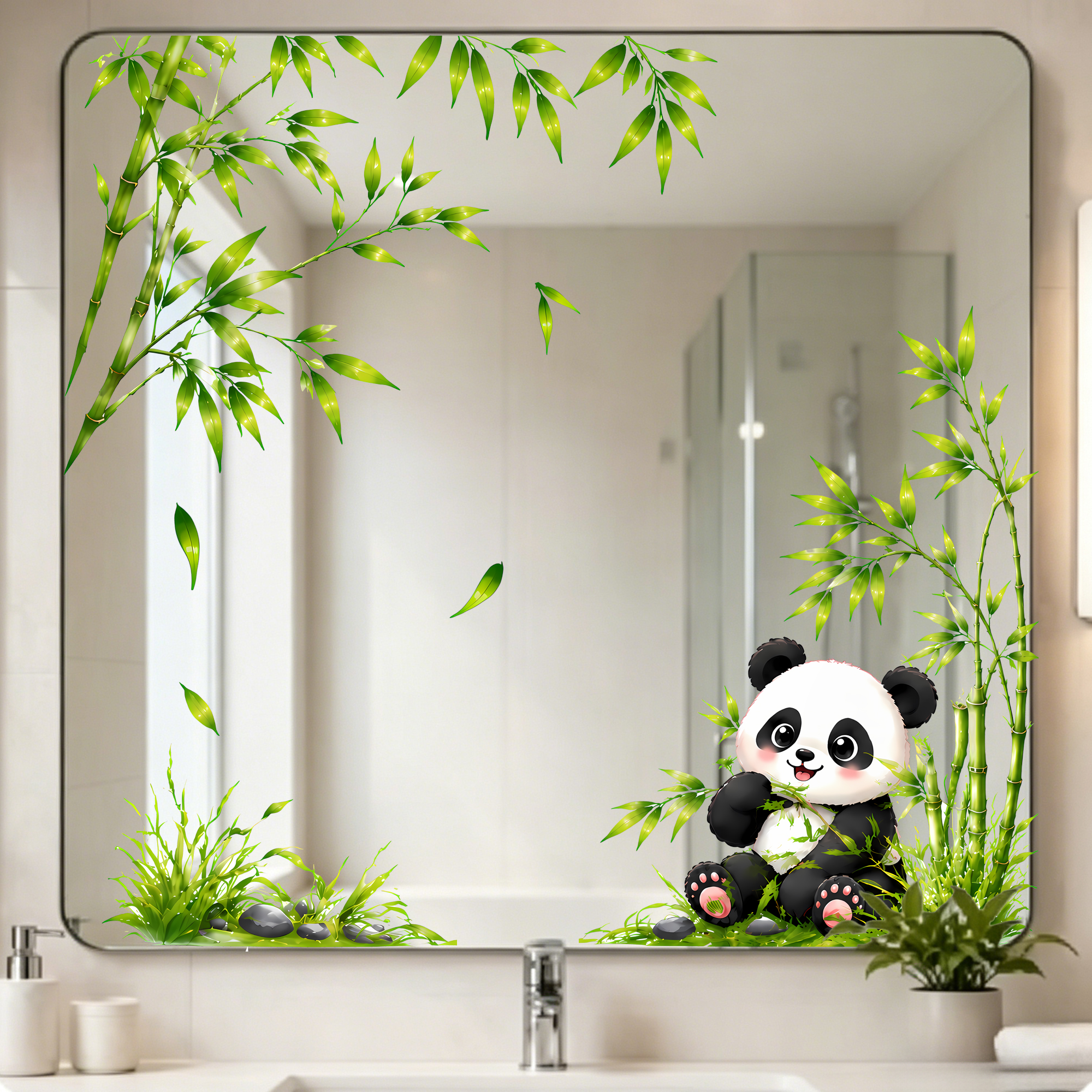 Cute Panda with Bamboo Bathroo – обзор и цена Vanity Home Decor