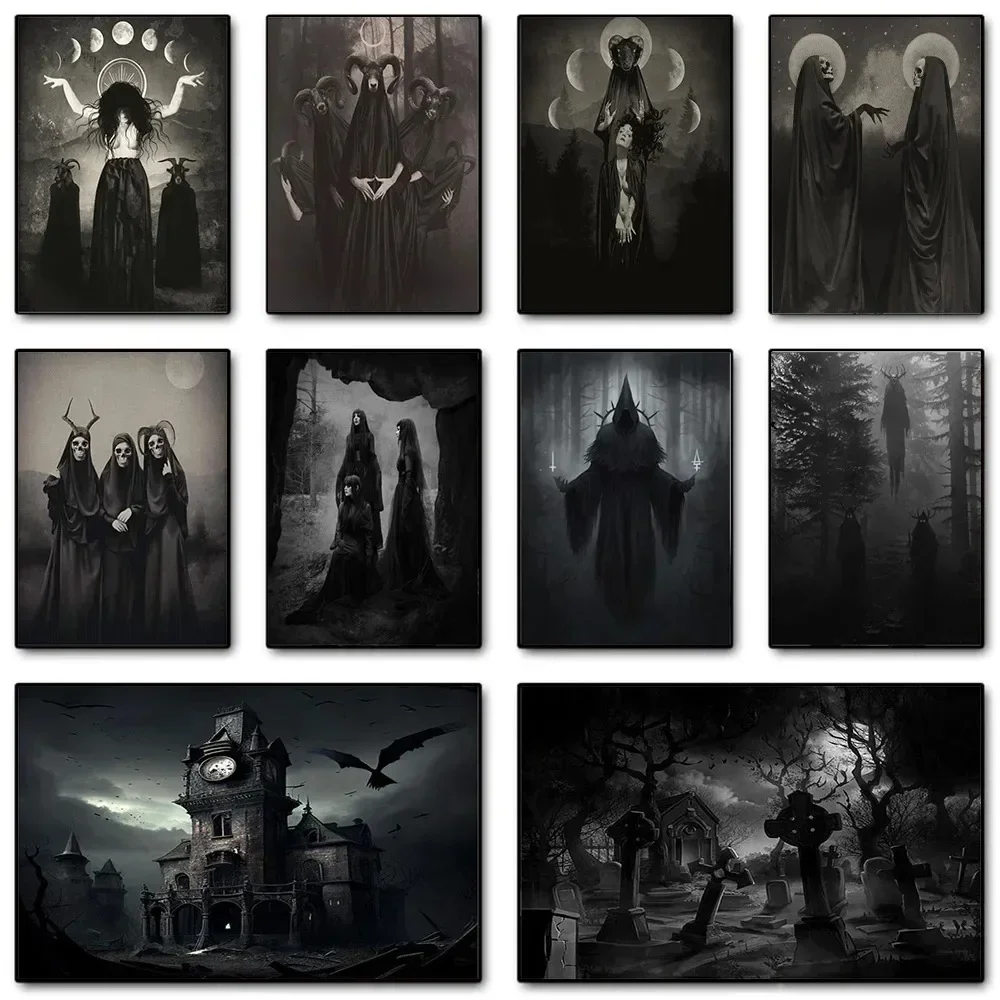 Dark Academia Art Black Death  – обзор и цена Home Decor Gothic