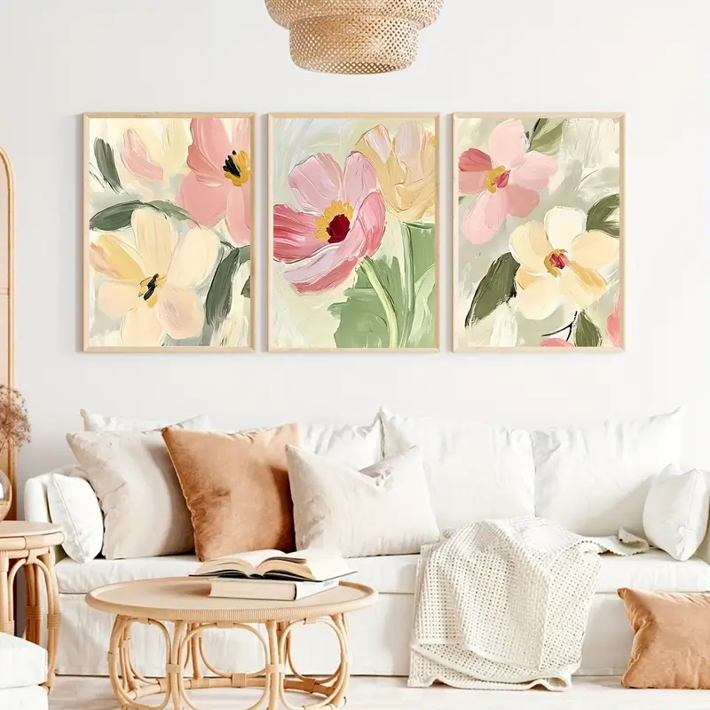 3pcs/Set Pastel Floral Canvas  – обзор и цена Home Decor Manufacturers