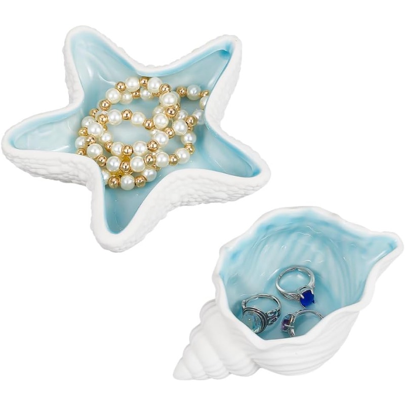 2 Pcs Ceramic Jewelry Tray Con – обзор и цена Ceramic Trinket Dish