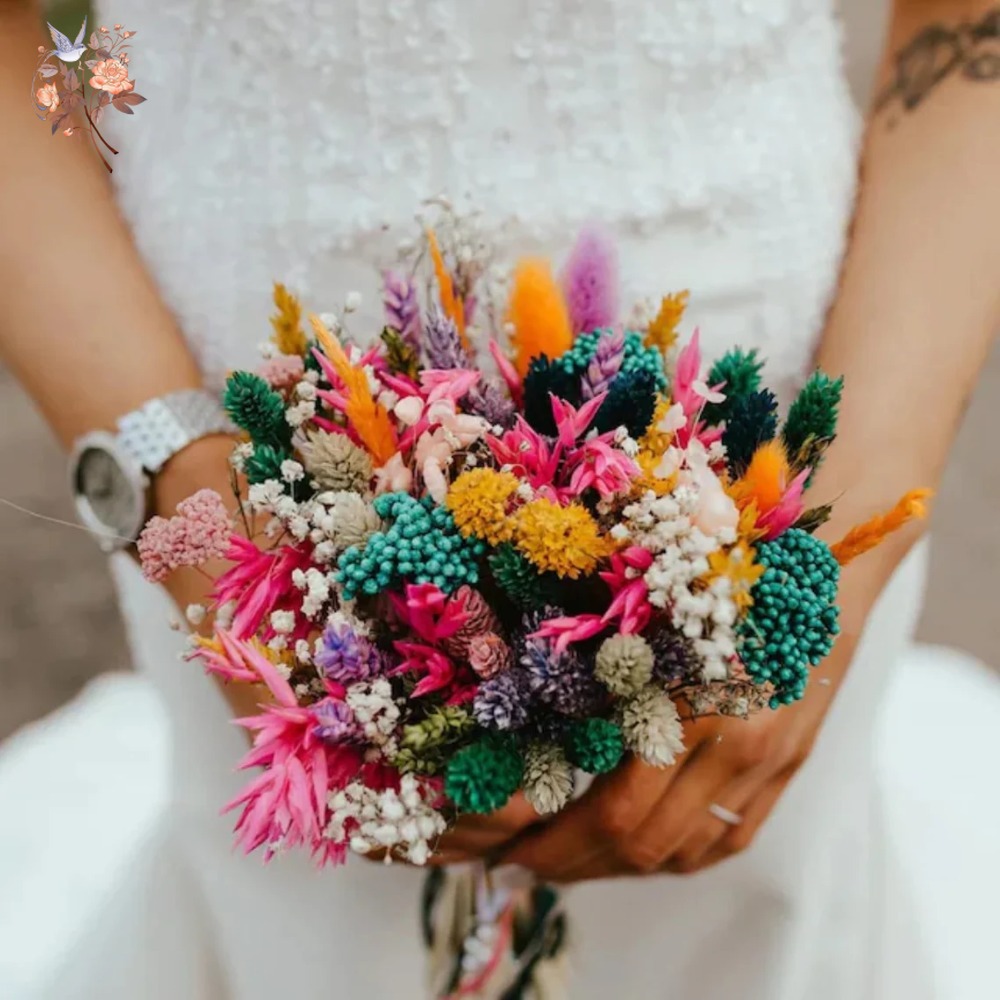 Colorful Dried Flowers Wedding – обзор и цена Dried Flower Bouquet