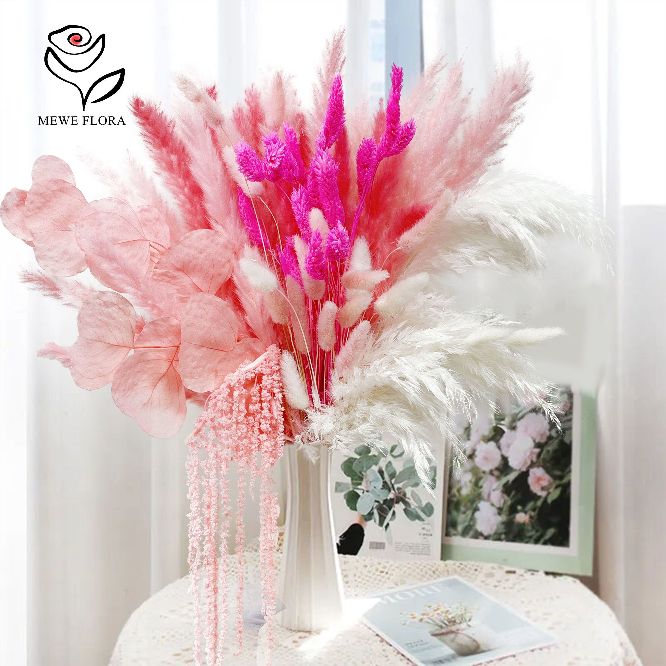 Natural Pampas Pink Dried Flow – обзор и цена Dried Flower Bouquet
