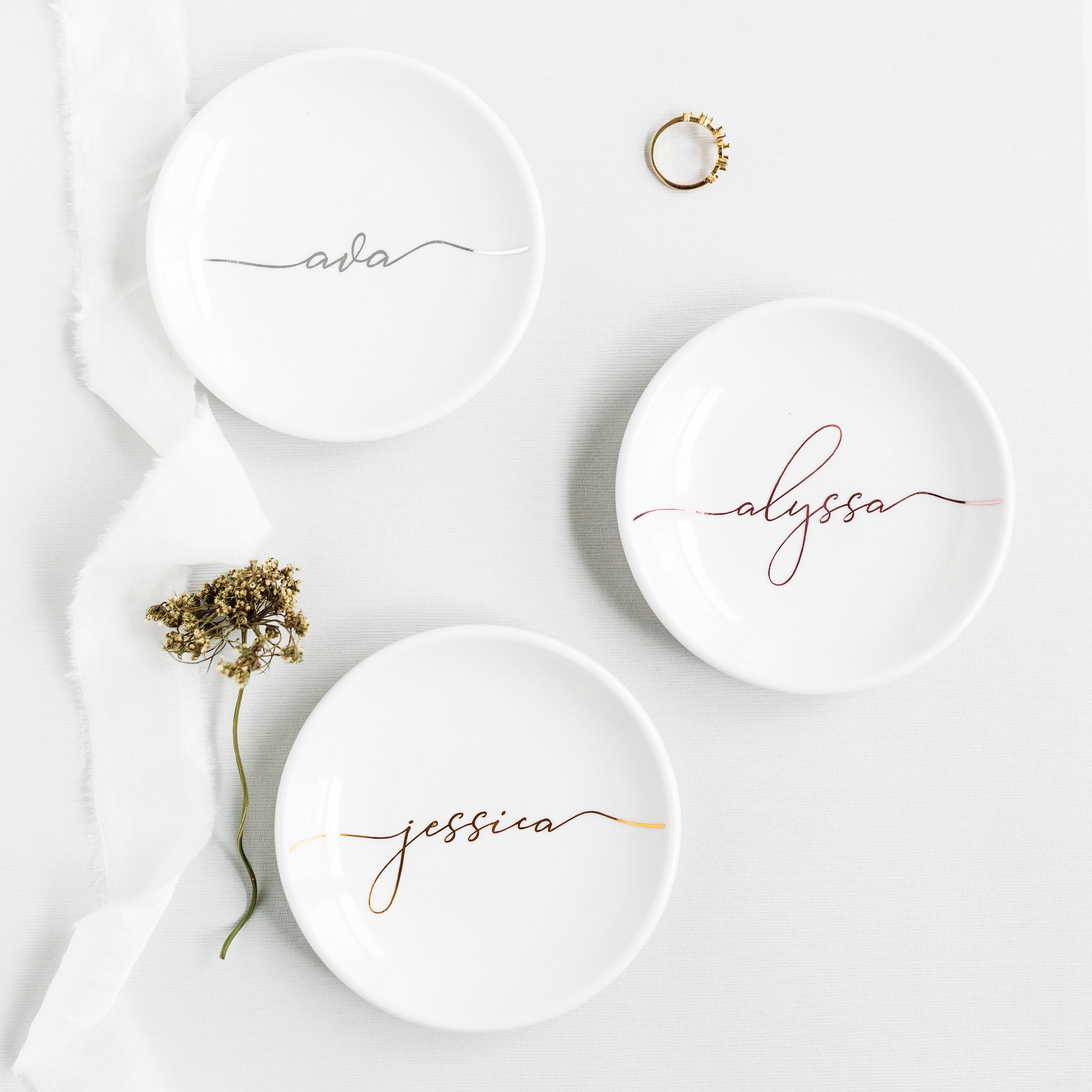 Personalized Ceramic Ring Dish – обзор и цена Ceramic Trinket Dish