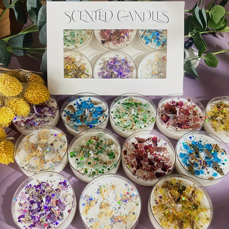 Set of 6 Scented Candles Fragr – обзор и цена Dried Flower Bouquet