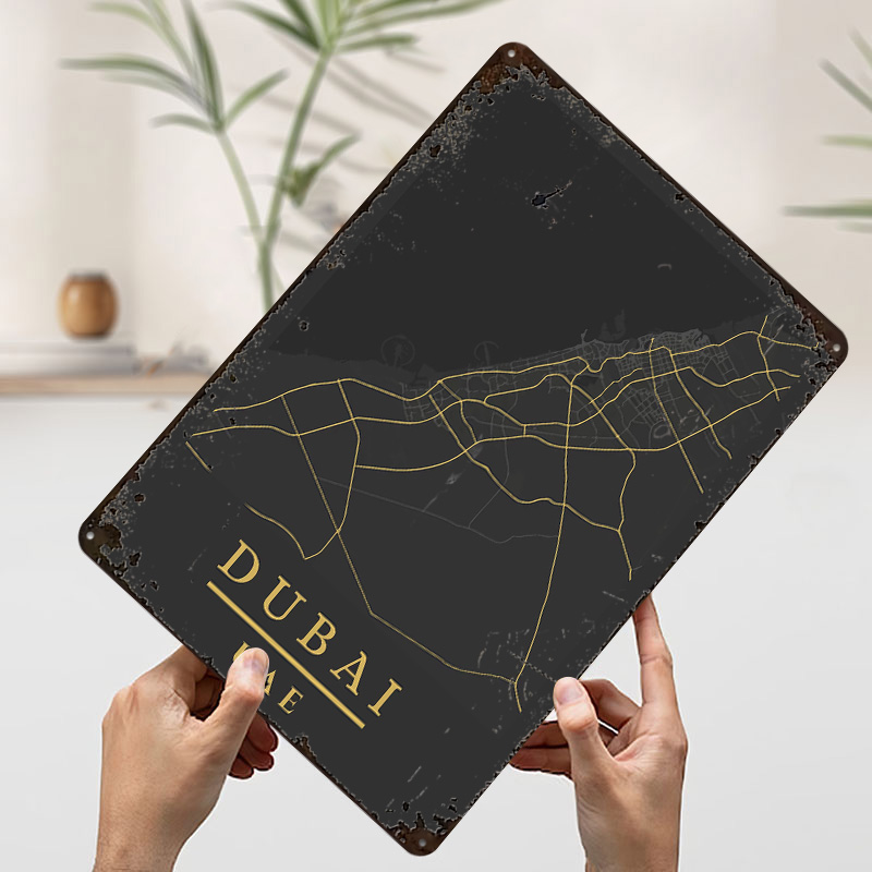Dubai UAE Map Art Printed Post – обзор и цена Home Decor Dubai