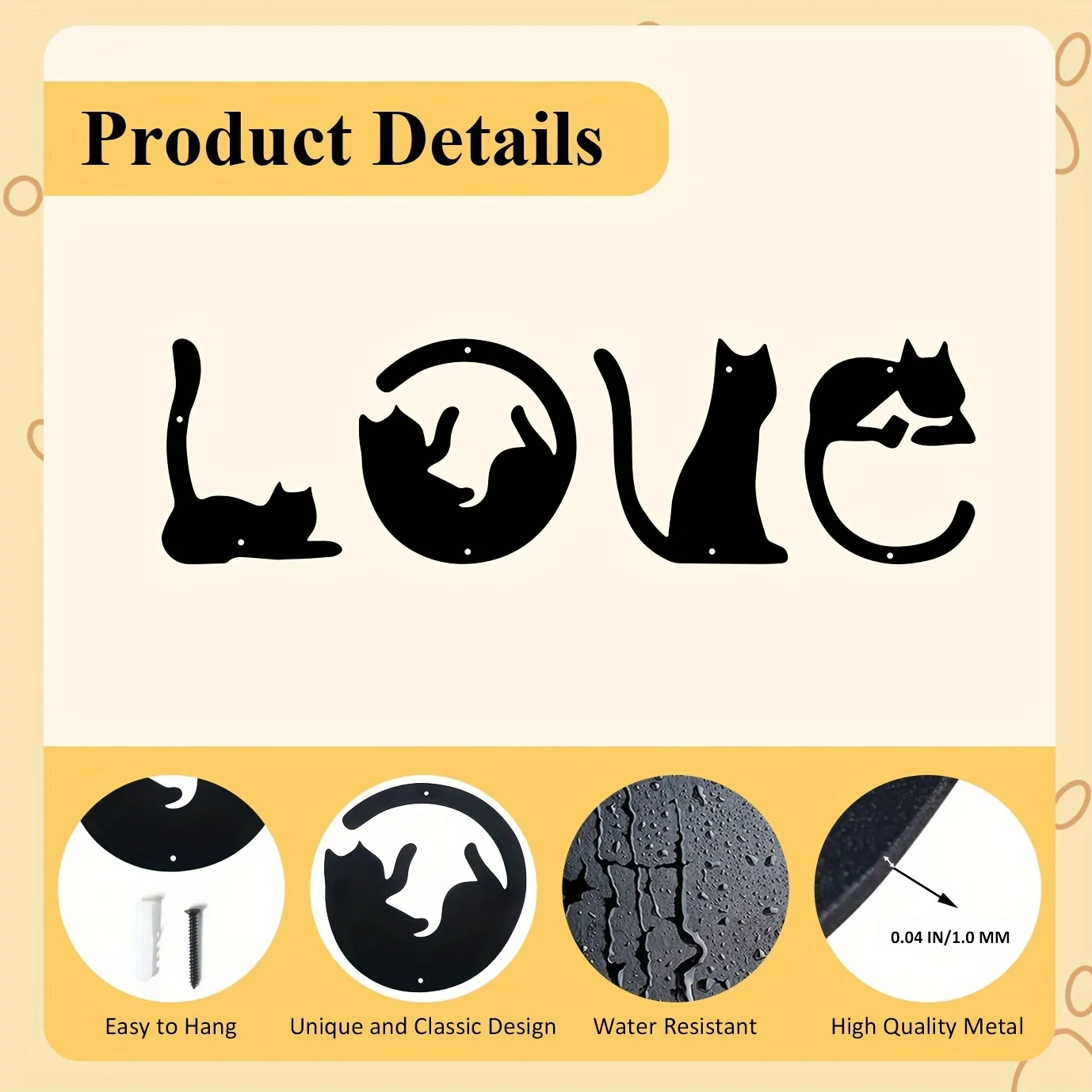 HelloYoung 4pcs/set Cute Cat M – обзор и цена Home Decor Gothic
