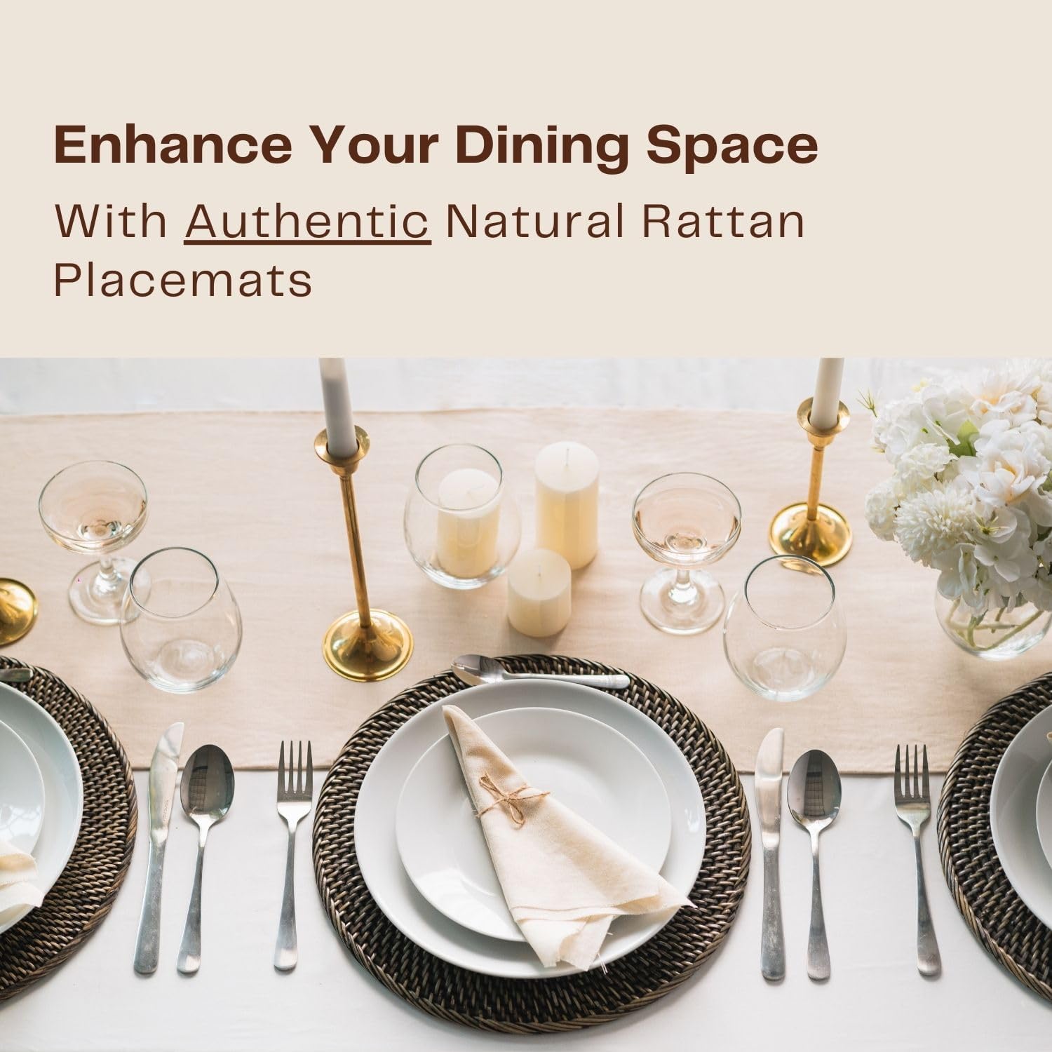 4-Pack 13-inch Rattan Placemat – обзор и цена Home Decor Rattan