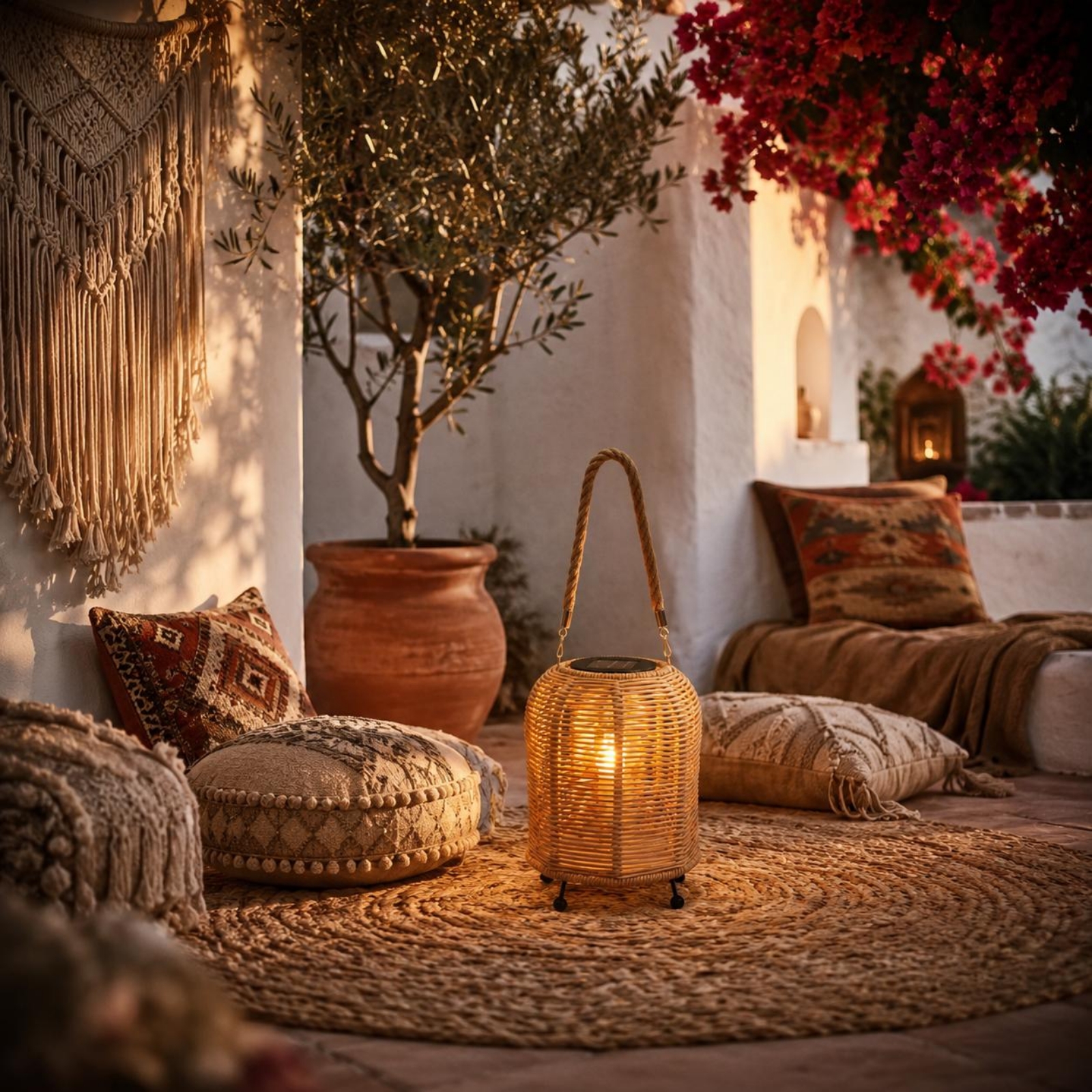 Handwoven Solar Lantern Warm L – обзор и цена Home Decor Rattan