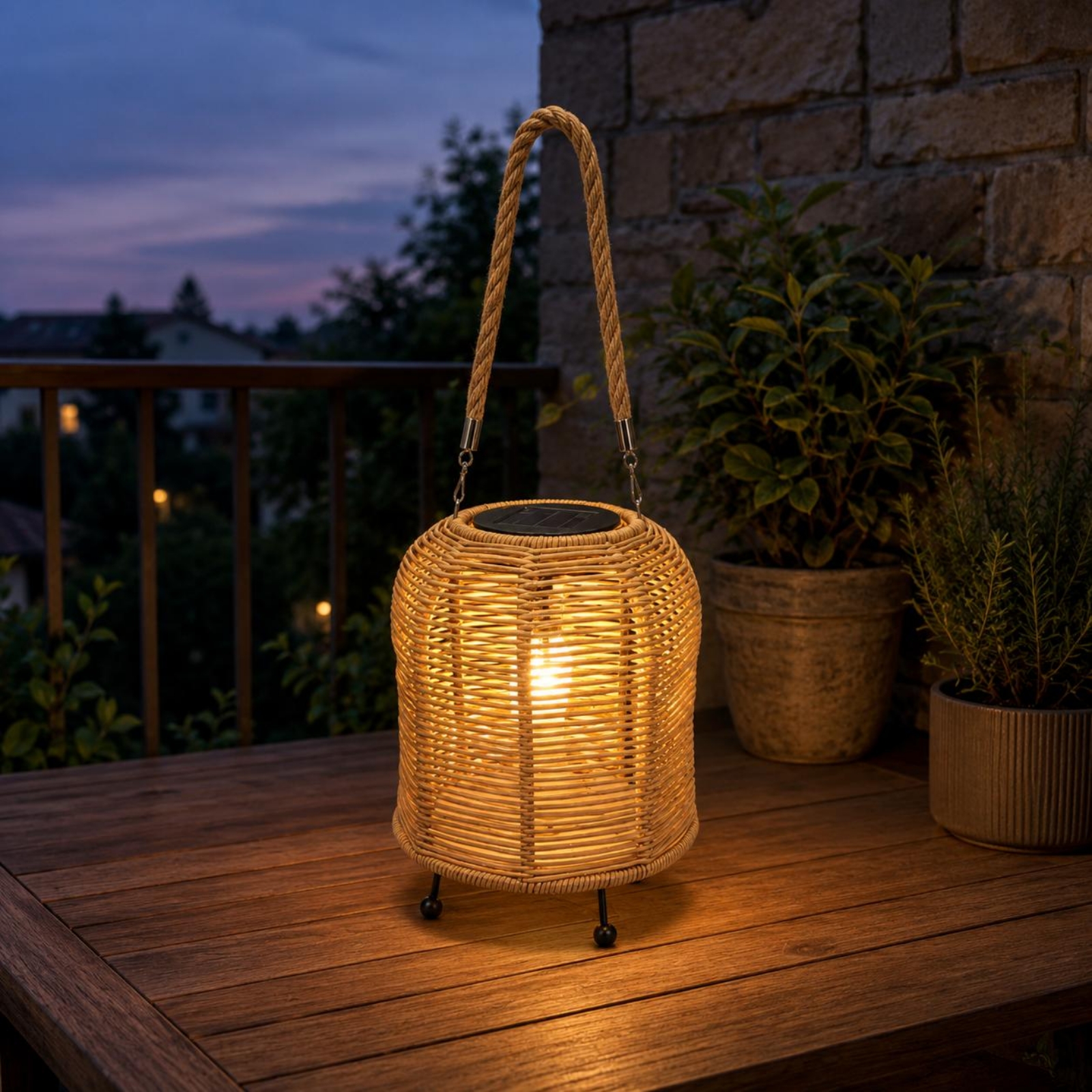 Handwoven Solar Lantern Warm L – обзор и цена Home Decor Rattan