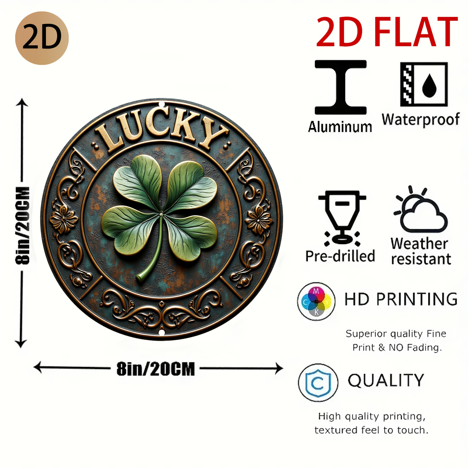 Vintage Rustic Metal Lucky Clo – обзор и цена Home Decor Logo