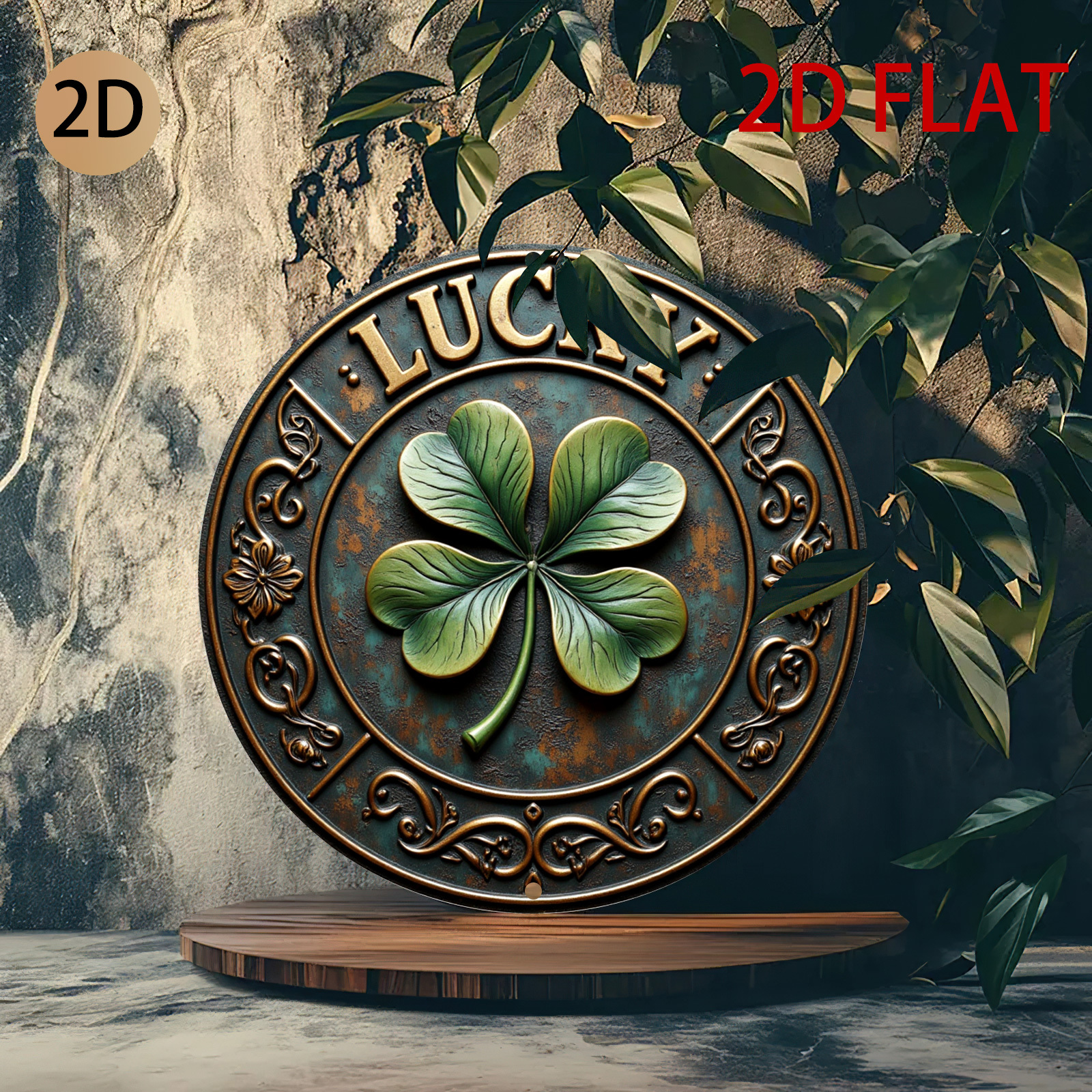 Vintage Rustic Metal Lucky Clo – обзор и цена Home Decor Logo