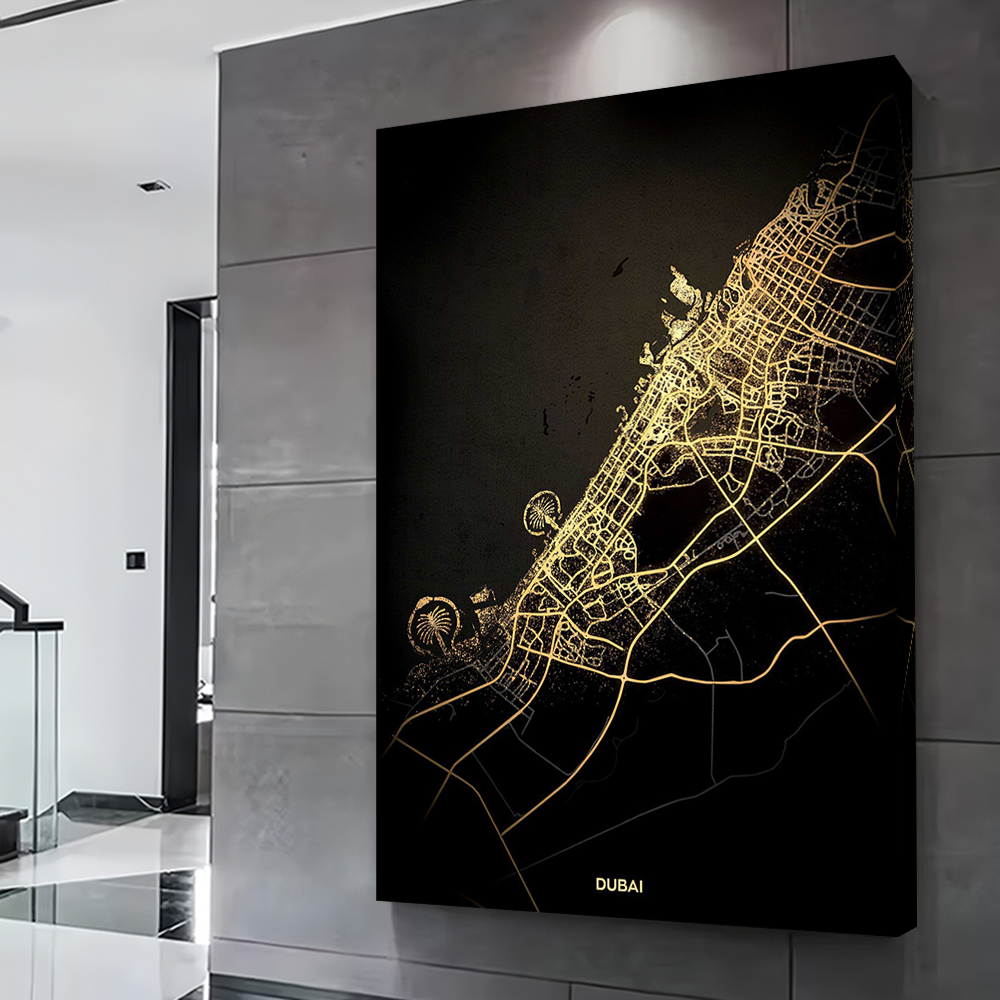 Dubai Map Prints Poster Custom – обзор и цена Home Decor Dubai
