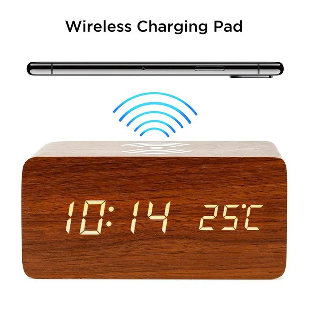 Alarm Clock LED Digital Wooden – обзор и цена Vintage Alarm Clock