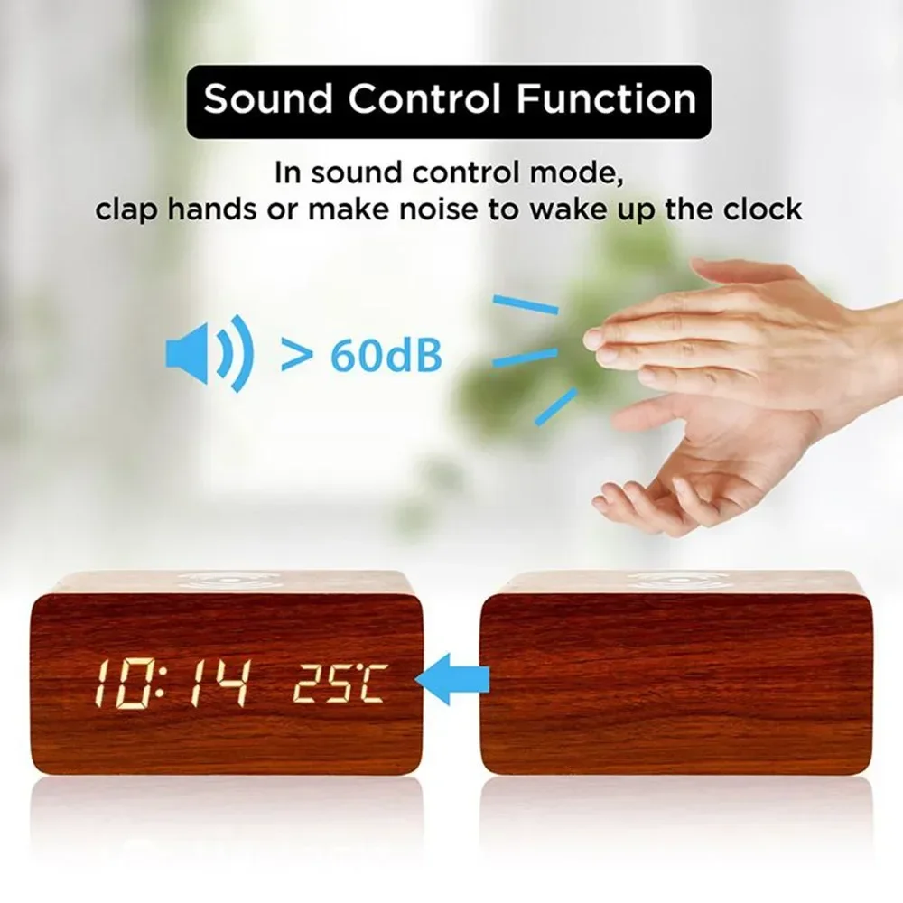 Alarm Clock LED Digital Wooden – обзор и цена Vintage Alarm Clock